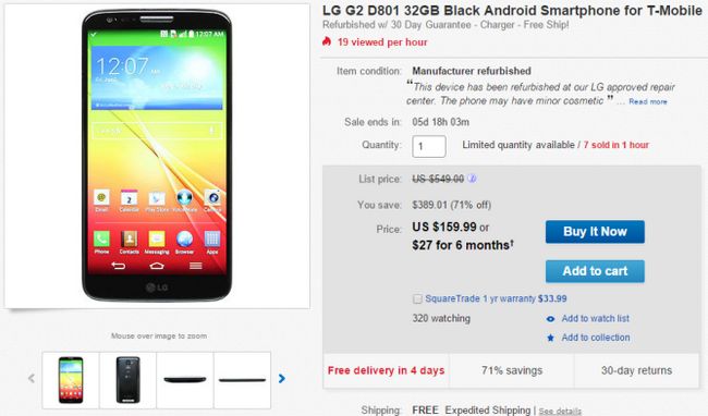 Fotografía - [Alerta Trato] Restaurado LG G2 (T-Mobile) a la venta por $ 159.99 A través de eBay